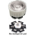 Reflector Blanco con Lente de 20mm Strip-Eliptica para Led
