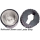 Reflector Negro con Lentes de 20mm Strip-Eliptica para Led Lumiled