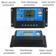 Controlador de Carga para Baterías de Placas Solares 12-20v 20, 40, 60A