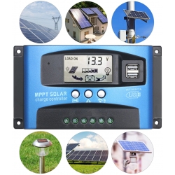 Controlador de Carga para Baterías de Placas Solares 12-24v 40, 60, 100A