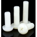 Tornillos de Nylon Blanco M8 Din7985