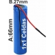 Pack de Bateria de 1 celda Tubo 26650