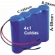 Pack de Bateria 26650 4 celda Línea