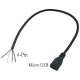 Micro USB 2.0 Hembra a Cable 4pin
