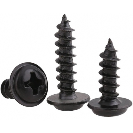 Micro Tornillos Rosca Chapa DIN968 de 1.7mm Negros