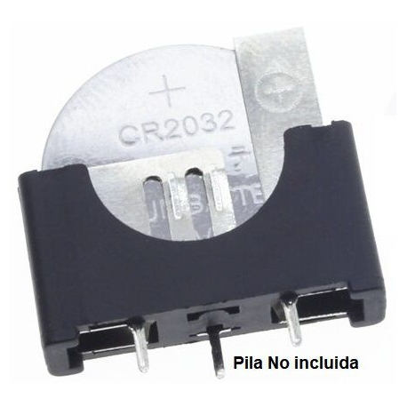 Portapilas Vertical para 1 pila Boton de 20mm, CR2032