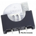 Portapilas Vertical 3 Pin para 1 pila Boton de 20mm, CR2032