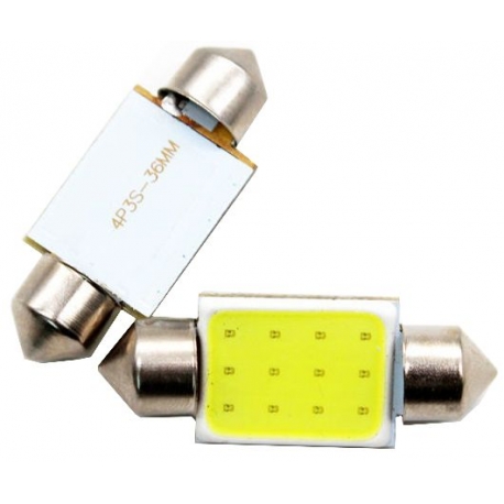 Bombillas Festoon Cob 12 Chip LED de 36mm