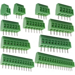 Bornas de paso 2.54mm de PCB Verdes