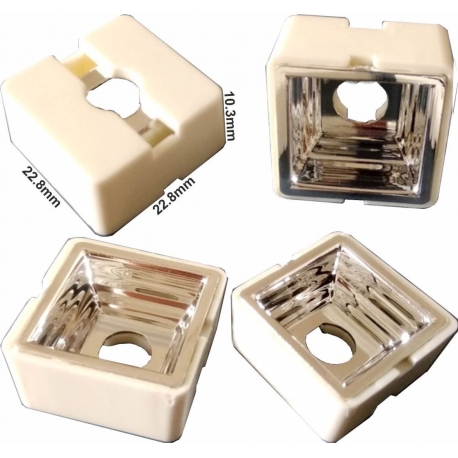 Reflector Lente de 25x25x13mm para Led Lumileds