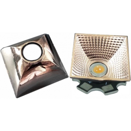 Reflector Cúpula metalizada de 30.5X30.5X15mm, 25º