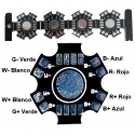 Pcb Redondo 20mm para Led RGBW de 8 pines