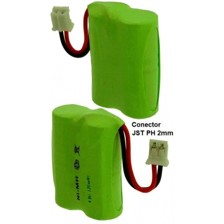 Pack Batería NI-MH Recargable 4.8v 120mA