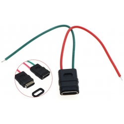 Conector USB-C Hembra Smd 5 pin con cables