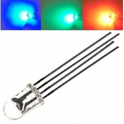 Led RGB 4 pin 5mm water clear (transparente)