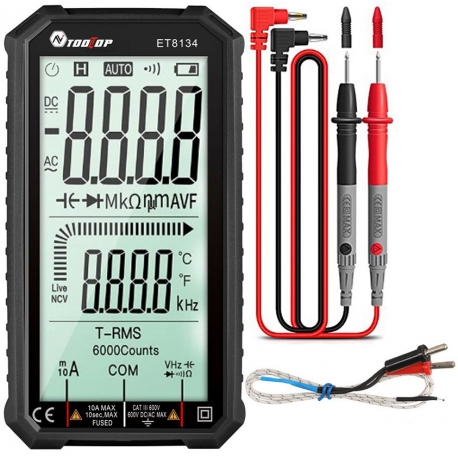 Multímetro LCD Digital Multifunción ET8134