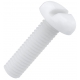 Tornillos de Nylon Blancos M3mm Din84 Flat
