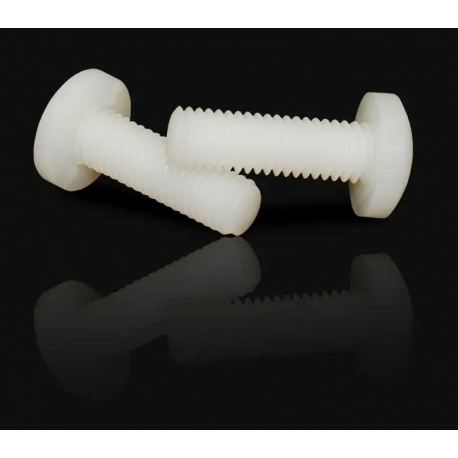 Tornillos de Nylon Blancos M3mm Din84 Flat