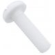Tornillos de Nylon Blancos M2.5mm Din84 Flat