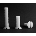 Tornillos Blancos de Nylon M3 Din963 Planos