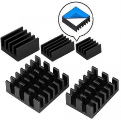 Mini Disipadores Térmicos Aluminio en Negro