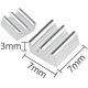 Disipador Térmico Aluminio 7x7x3mm