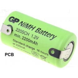 Batería NI-MH Recargable SubC 1,2V 2.200mA PCB