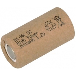 Batería NI-Mh Recargable SubC 1,2V 3.000mA
