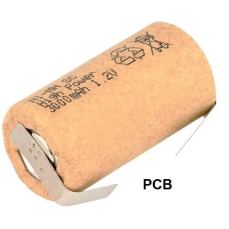 Batería NI-Mh Recargable SubC 1,2V 3.000mA PCB