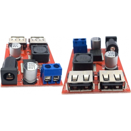 Fuente STEP-DOWN Dual USB 6-40V A 5V/3A