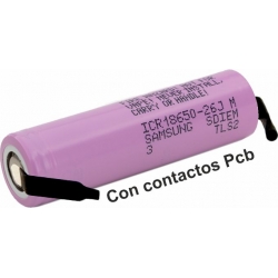 Bateria Litio Samsung ICR18650-26JM PCB
