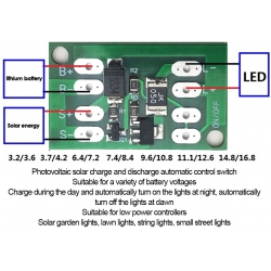 Controlador de Carga para Baterías de Placas Solares 3.2-16.8v