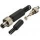 Conector Jack macho 5.5-2.1/2.5mm con tuerca de bloqueo