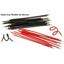 Cable Silicona Precortado y estañado de 10cm, 100 unidades