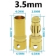 Conector Power 3.5mm Gold Plate