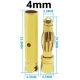 Conector Power 4mm Gold Plate