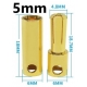 Conector Power 5mm Gold Plate