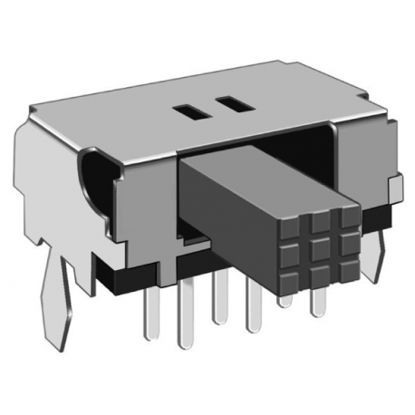 Interuptor deslizante acodado 10x6x5m 2C-2pos.