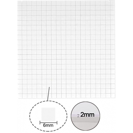 Adhesivo doble cara Foam : 6x6x2mm