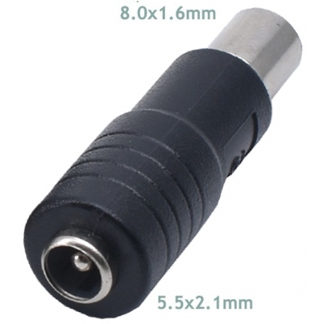 Adaptador Jack de alimentación 8x5.6 a 5.5x2.1mm