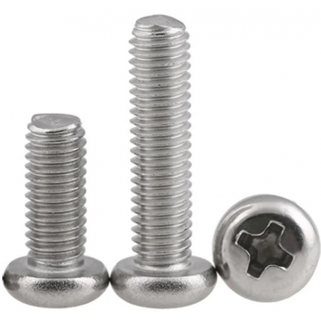 Micro Tornillos M1.4 A2 Cabeza redonda de cruz Din7985