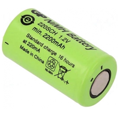 Batería NI-MH Recargable SubC 1,2V 2.200mA