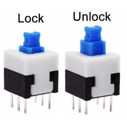 Interruptor de pulsador On-Off 2c/2pos.7X7X7MM-Interruptor boton largo