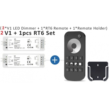 Dimmer PWM para Led 5/36v mando Rf, 2 a 4 receptores