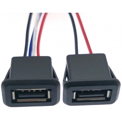 Conector USB 2.0 Hembra de panel con cable