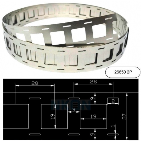 Níquel para Pack de Baterías 26650 37x28mm