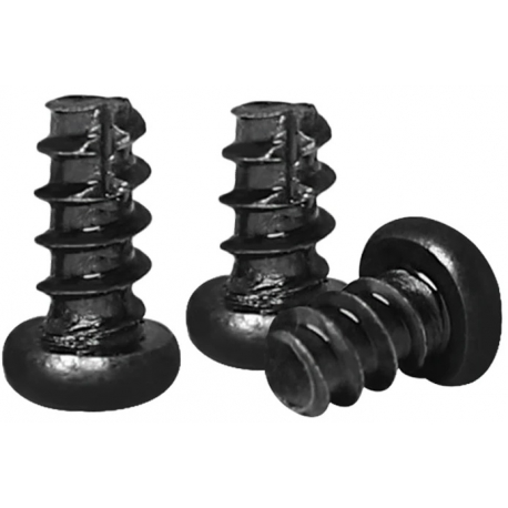 Tornillos 2.6mm Cabeza Redonda Philips Rosca Plasticos Negro