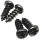 Tornillos 2.6mm Cabeza Redonda Philips Rosca Plásticos, Negro