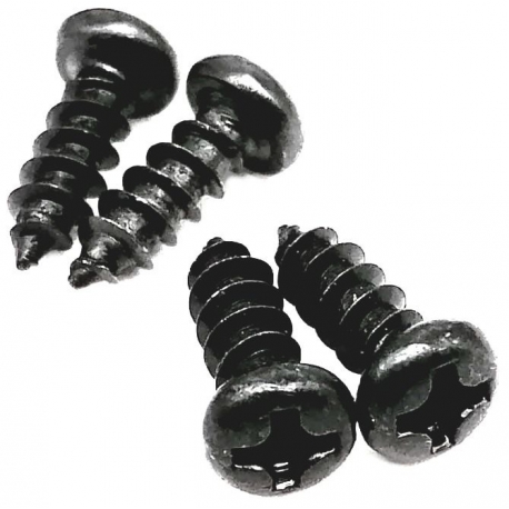 Tornillos 2.6mm Cabeza Redonda Philips Rosca Plásticos, Negro
