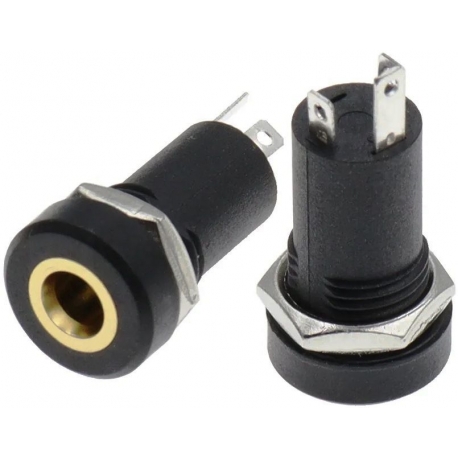 Conector Jack 3.5mm Stereo Hembra Chasis